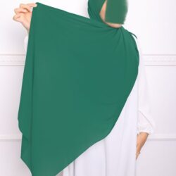 Hijab pas cher a enfiler en mousseline croise hijab croisé mousseline hijab pas cher vert